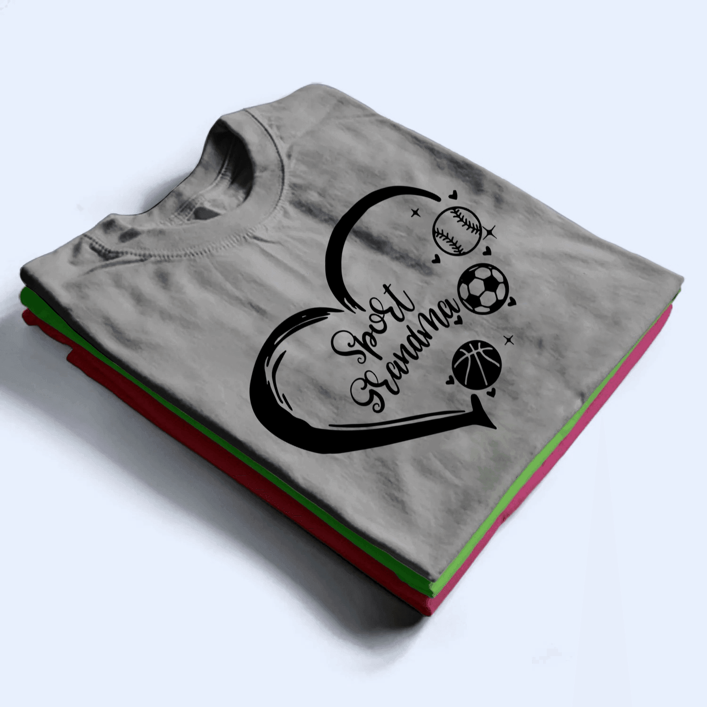 Grandma Heart - Personalized Custom T Shirt - Birthday, Loving, Funny Gift for Grandma/Nana/Mimi, Mom, Wife, Grandparent