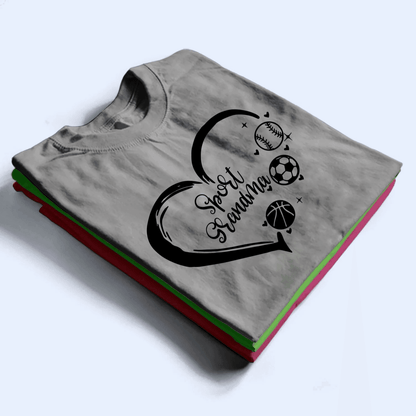 Grandma Heart - Personalized Custom T Shirt - Birthday, Loving, Funny Gift for Grandma/Nana/Mimi, Mom, Wife, Grandparent