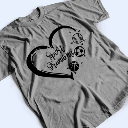 Grandma Heart - Personalized Custom T Shirt - Birthday, Loving, Funny Gift for Grandma/Nana/Mimi, Mom, Wife, Grandparent
