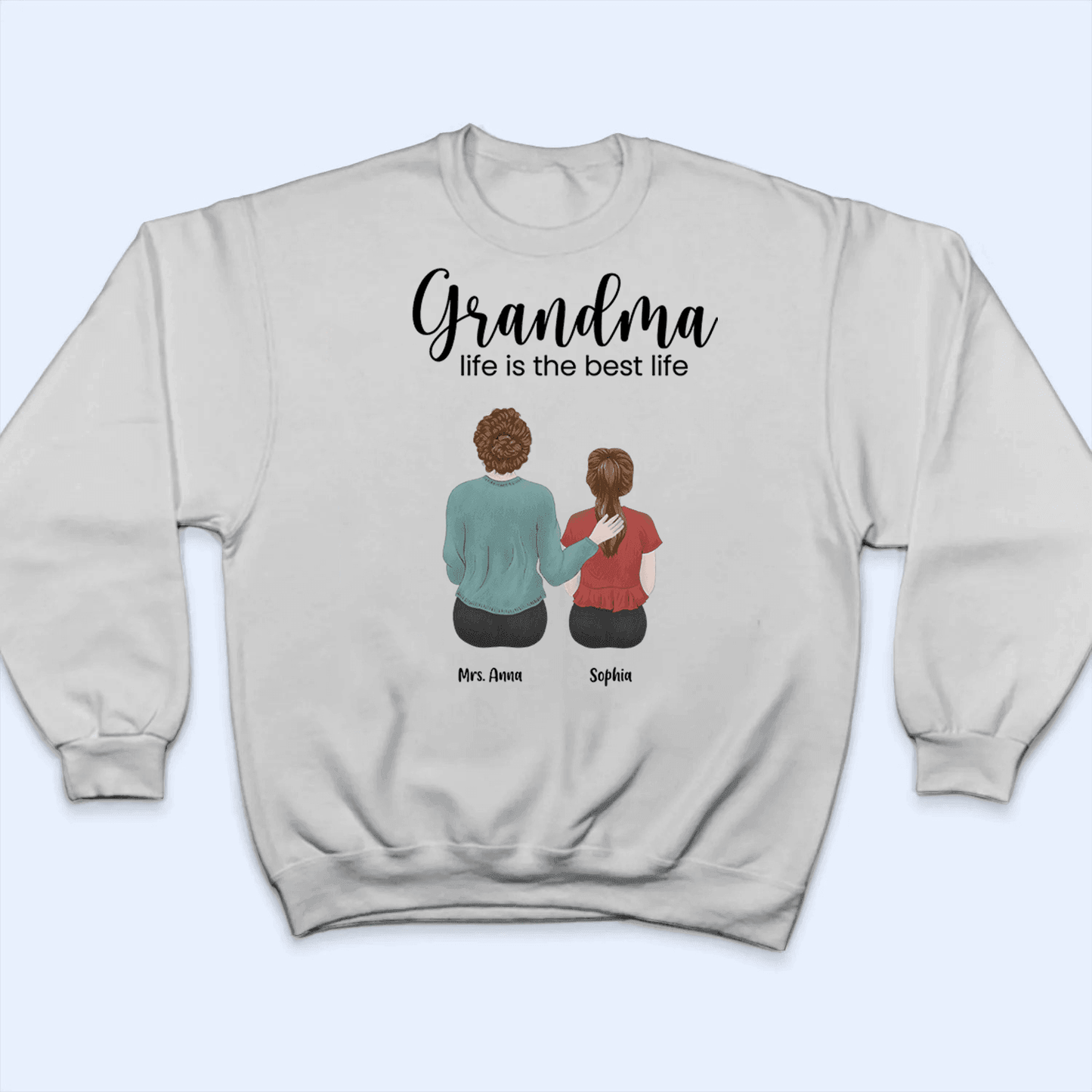 Grandma Life is the best Life - Personalized Custom T Shirt - Birthday, Loving, Funny Gift for Grandma/Nana/Mimi, Mom, Wife, Grandparent