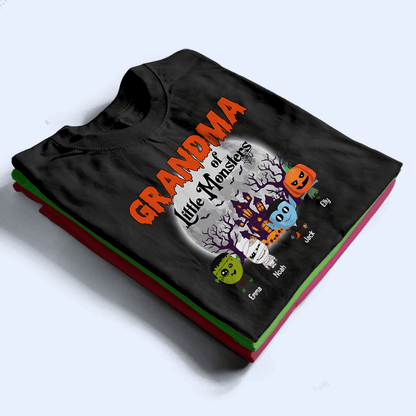 Grandma Of Little Monster - Personalized Custom T Shirt - Halloween, Loving, Funny Gift for Grandma/Nana/Mimi, Mom, Wife, Grandparent