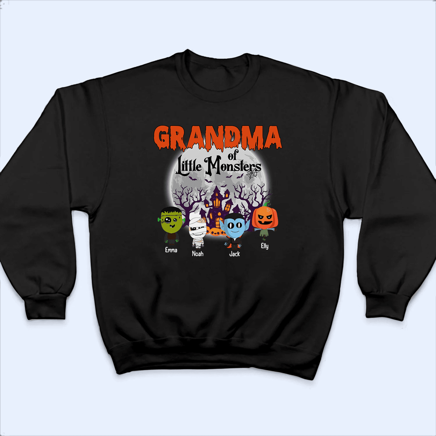 Grandma Of Little Monster - Personalized Custom T Shirt - Halloween, Loving, Funny Gift for Grandma/Nana/Mimi, Mom, Wife, Grandparent
