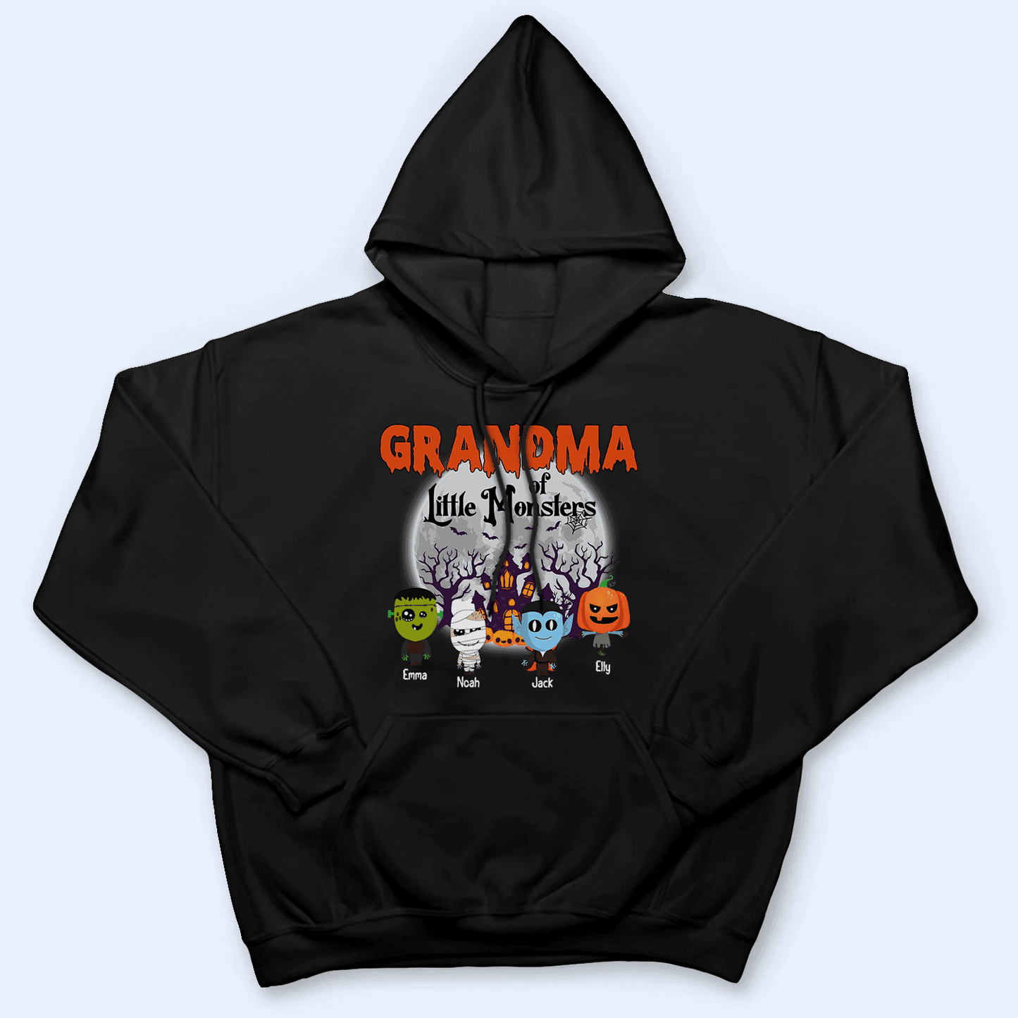 Grandma Of Little Monster - Personalized Custom T Shirt - Halloween, Loving, Funny Gift for Grandma/Nana/Mimi, Mom, Wife, Grandparent