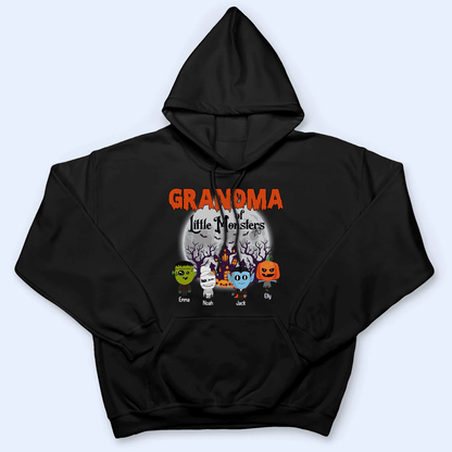 Grandma Of Little Monster - Personalized Custom T Shirt - Halloween, Loving, Funny Gift for Grandma/Nana/Mimi, Mom, Wife, Grandparent