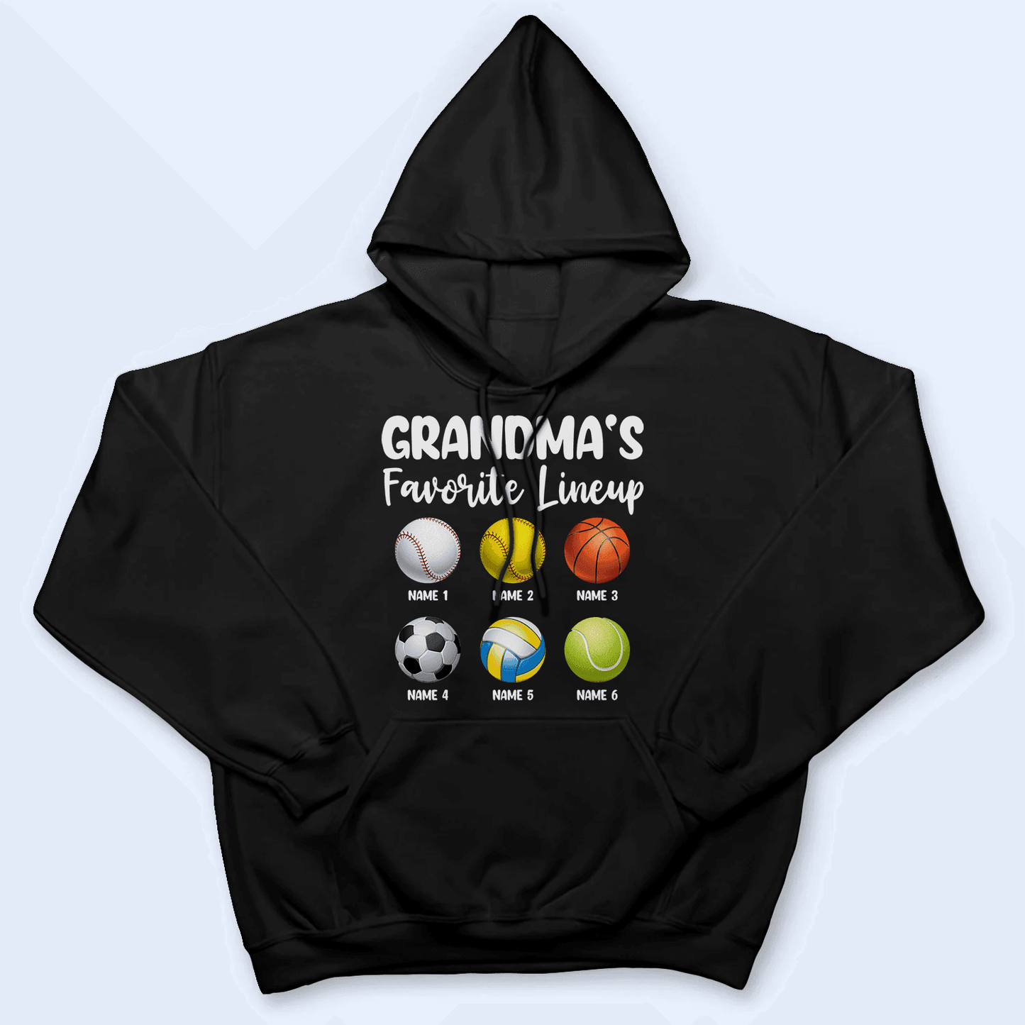 Grandma's Favorite Lineup - Personalized Custom T Shirt - Birthday, Loving, Funny Gift for Grandma/Nana/Mimi, Mom, Wife, Grandparent