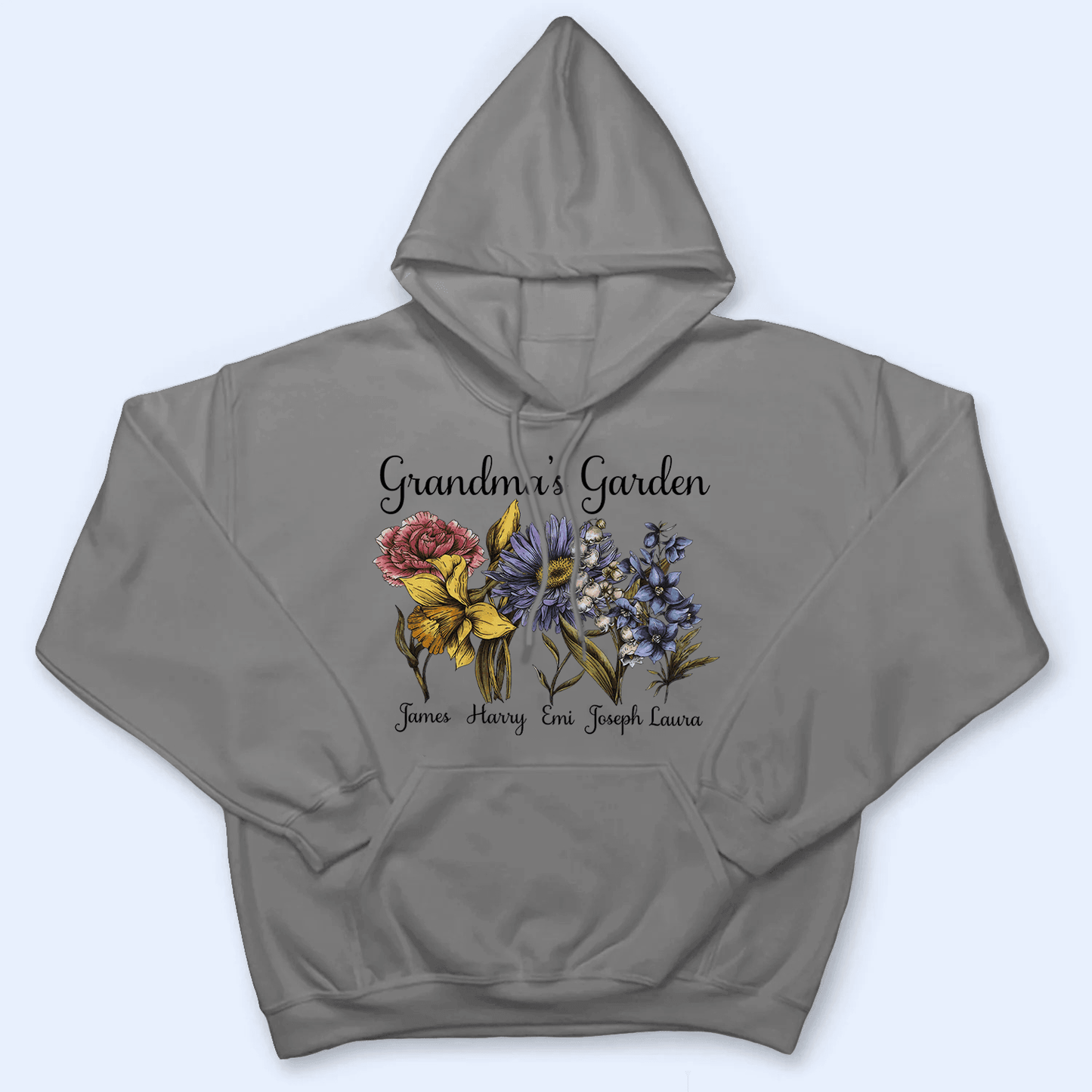 Grandma's Garden - Personalized Custom T Shirt - Birthday, Loving, Funny Gift for Grandma/Nana/Mimi, Mom, Wife, Grandparent