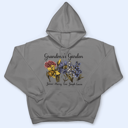 Grandma's Garden - Personalized Custom T Shirt - Birthday, Loving, Funny Gift for Grandma/Nana/Mimi, Mom, Wife, Grandparent