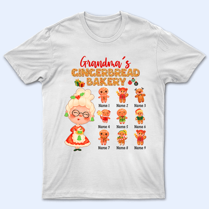 Grandma's Gingerbread Bakery - Personalized Custom T Shirt - Birthday, Loving, Funny Gift for Grandma/Nana/Mimi, Mom, Wife, Grandparent