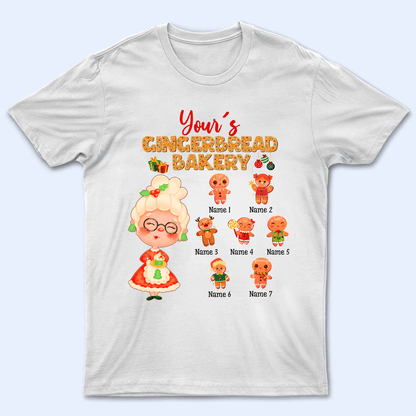 Grandma's Gingerbread Bakery - Personalized Custom T Shirt - Birthday, Loving, Funny Gift for Grandma/Nana/Mimi, Mom, Wife, Grandparent