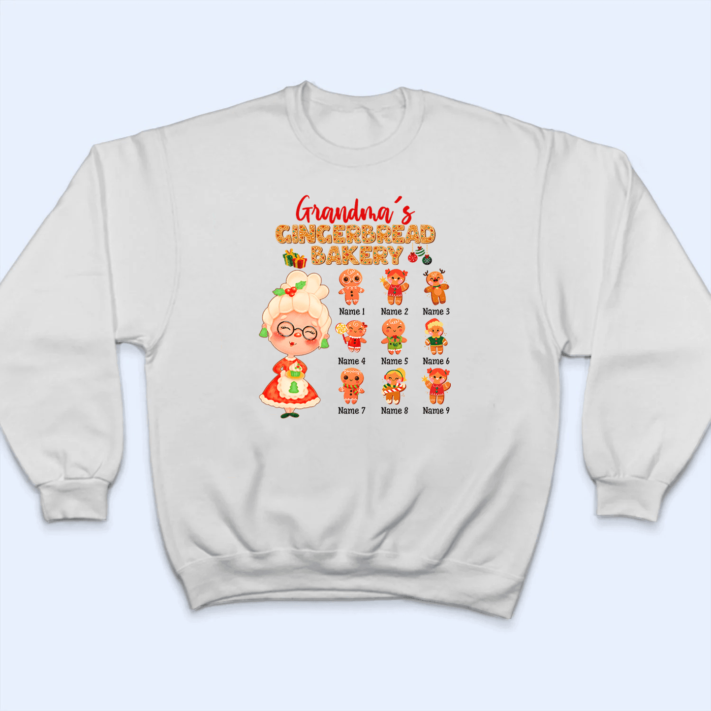 Grandma's Gingerbread Bakery - Personalized Custom T Shirt - Birthday, Loving, Funny Gift for Grandma/Nana/Mimi, Mom, Wife, Grandparent