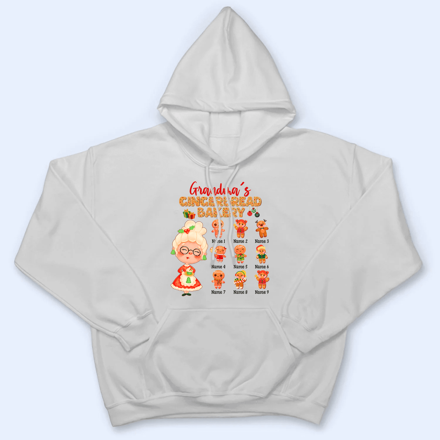 Grandma's Gingerbread Bakery - Personalized Custom T Shirt - Birthday, Loving, Funny Gift for Grandma/Nana/Mimi, Mom, Wife, Grandparent