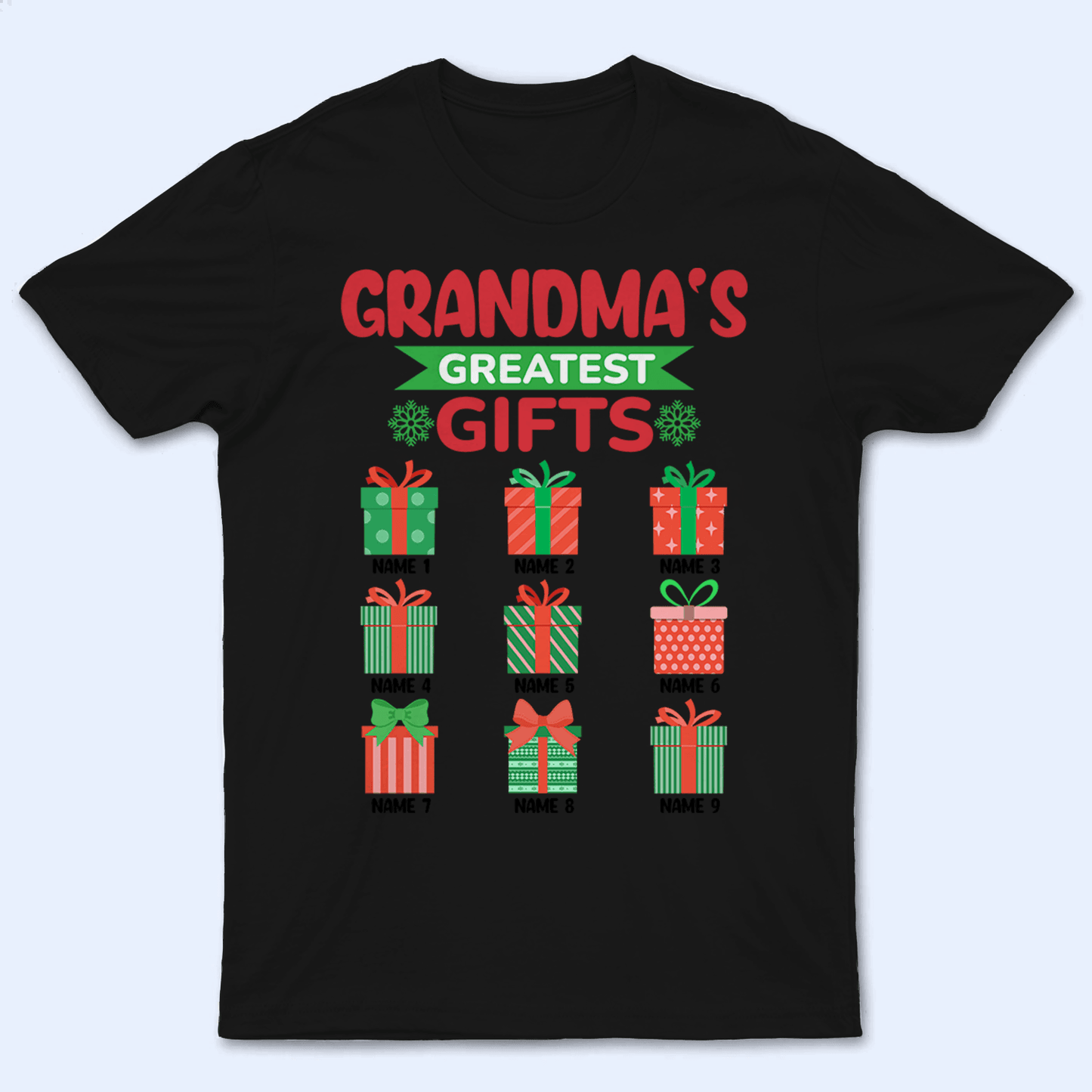 Grandma's Greatest Gifts - Personalized Custom T Shirt - Birthday, Loving, Funny Gift for Grandma/Nana/Mimi, Mom, Wife, Grandparent