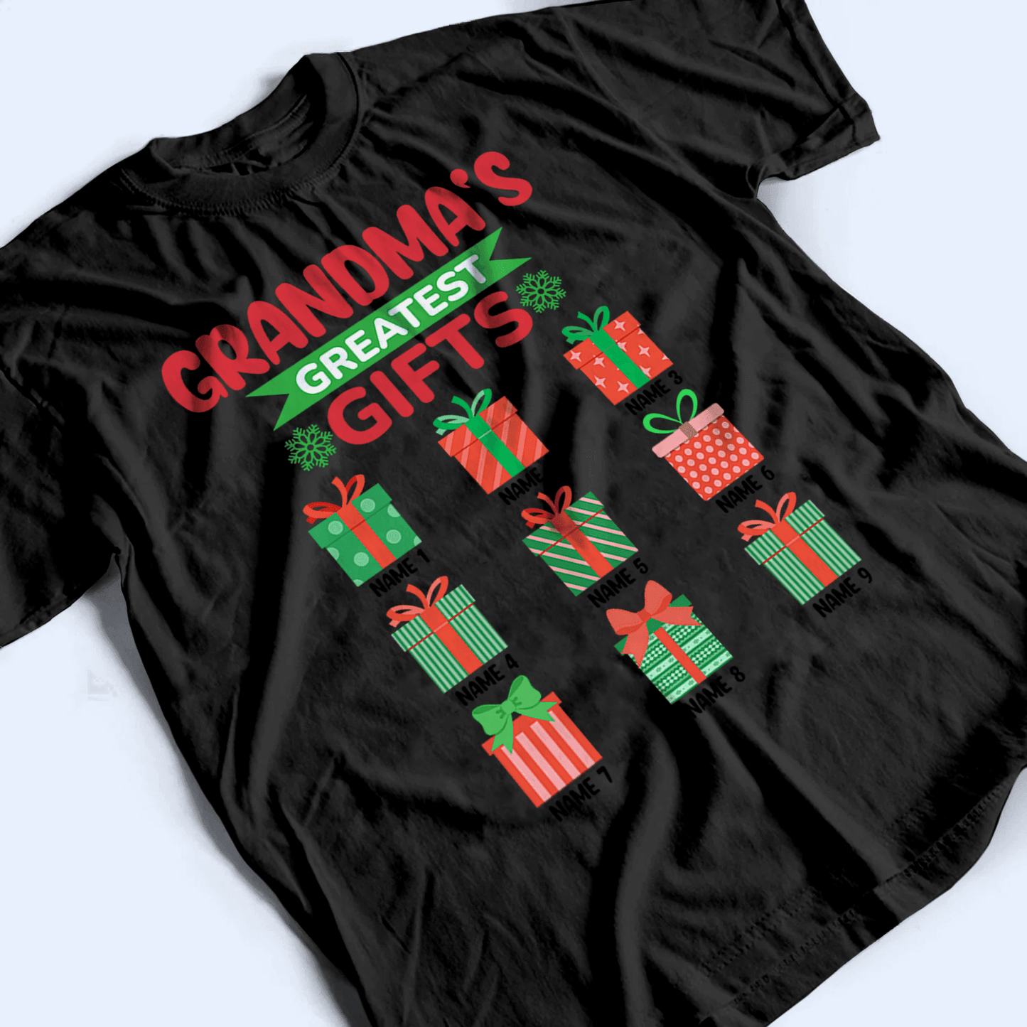 Grandma's Greatest Gifts - Personalized Custom T Shirt - Birthday, Loving, Funny Gift for Grandma/Nana/Mimi, Mom, Wife, Grandparent