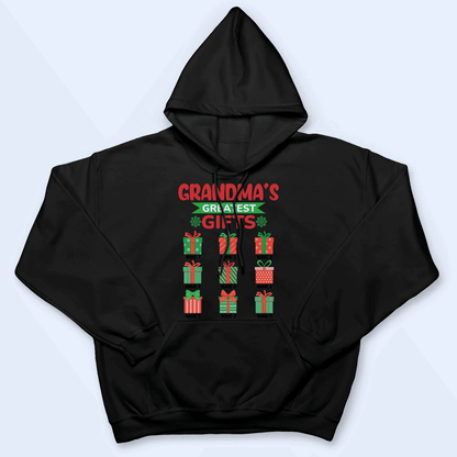 Grandma's Greatest Gifts - Personalized Custom T Shirt - Birthday, Loving, Funny Gift for Grandma/Nana/Mimi, Mom, Wife, Grandparent