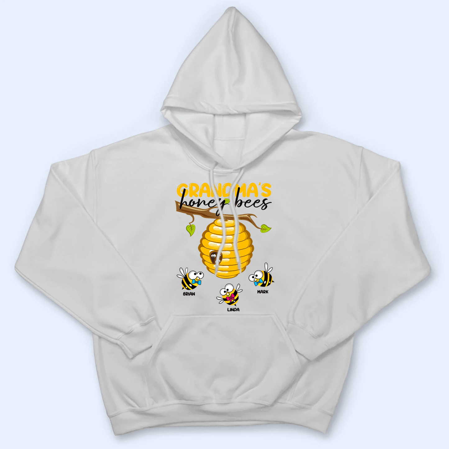 Grandma's Honey Bees - Personalized Custom T Shirt - Gift for Grandma/Nana/Mimi, Mom, Wife, Grandparent