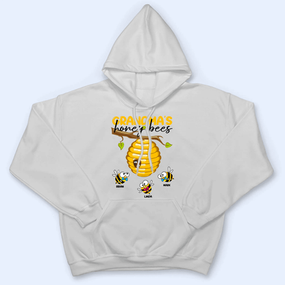 Grandma's Honey Bees - Personalized Custom T Shirt - Gift for Grandma/Nana/Mimi, Mom, Wife, Grandparent