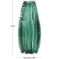 Green Glass Bubble Textured Vase