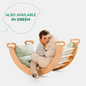5in1 Montessori Climbing Set: Triangle Ladder + Arch/Rocker + Slide Board/Ramp + Netting rope + Cushion