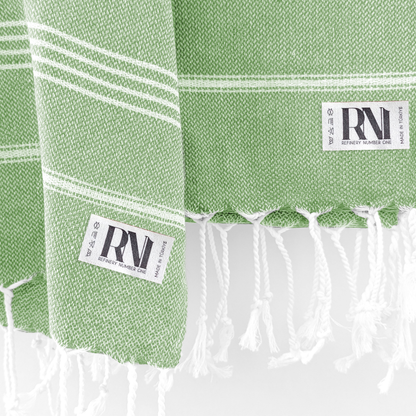 Istanbul Classic Turkish Hand Towel Set of 2 for Kitchen, Bath, Beach, Gym, and Yoga 17"x30"