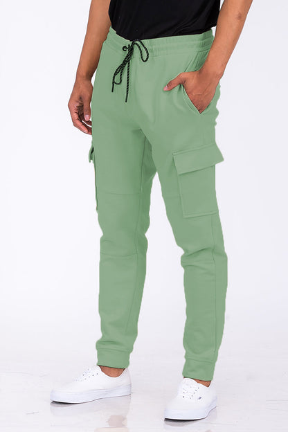 Cotton Blend Cargo Joggers with Elastic Drawstring | Apparel | Kitchen + Metal