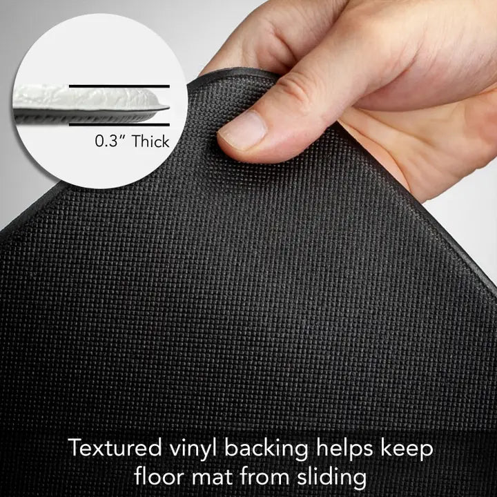 Grey Palm Fronds 30” x 20” Vinyl Comfort Floor Mat