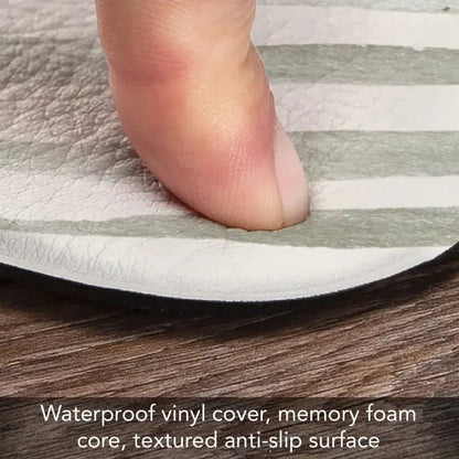 Grey Palm Fronds 30” x 20” Vinyl Comfort Floor Mat