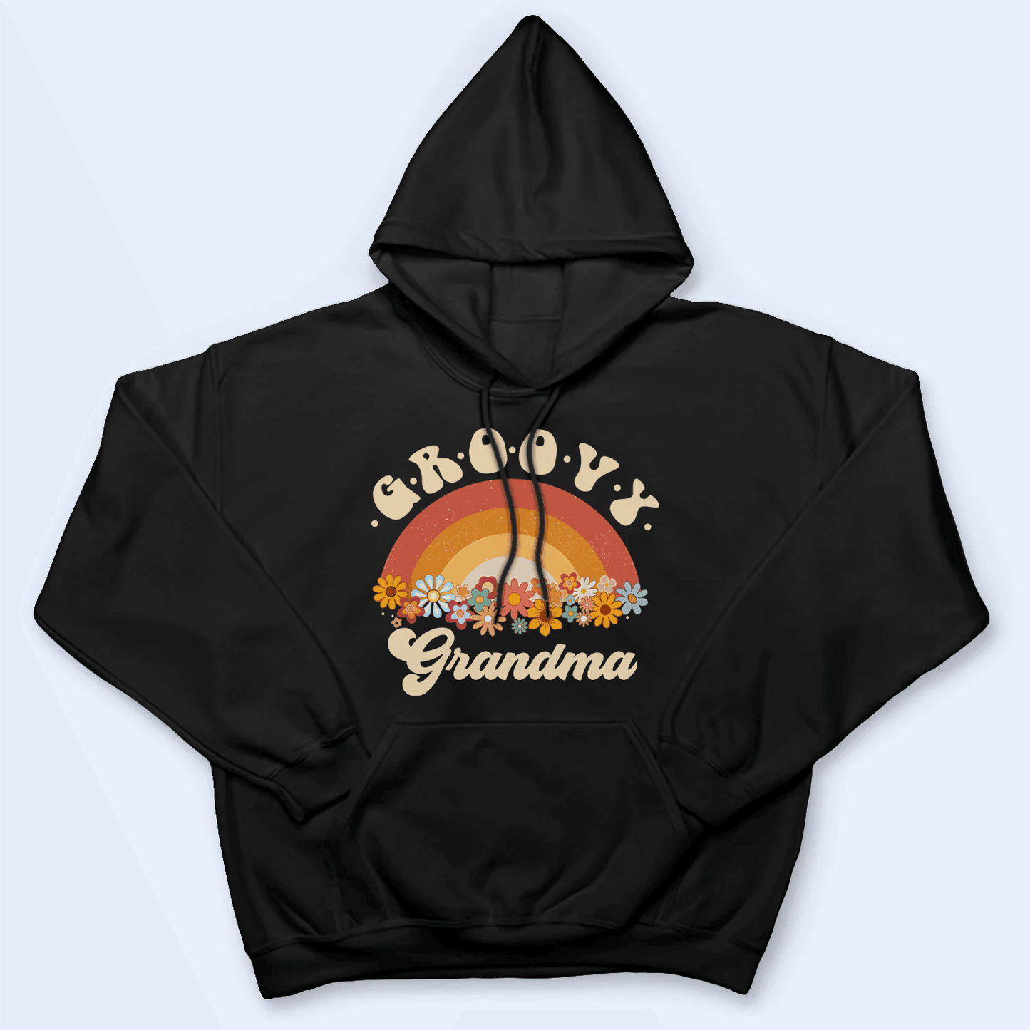 Groovy Grandma - Personalized Custom T Shirt - Birthday, Loving, Funny Gift for Grandma/Nana/Mimi, Mom, Wife, Grandparent