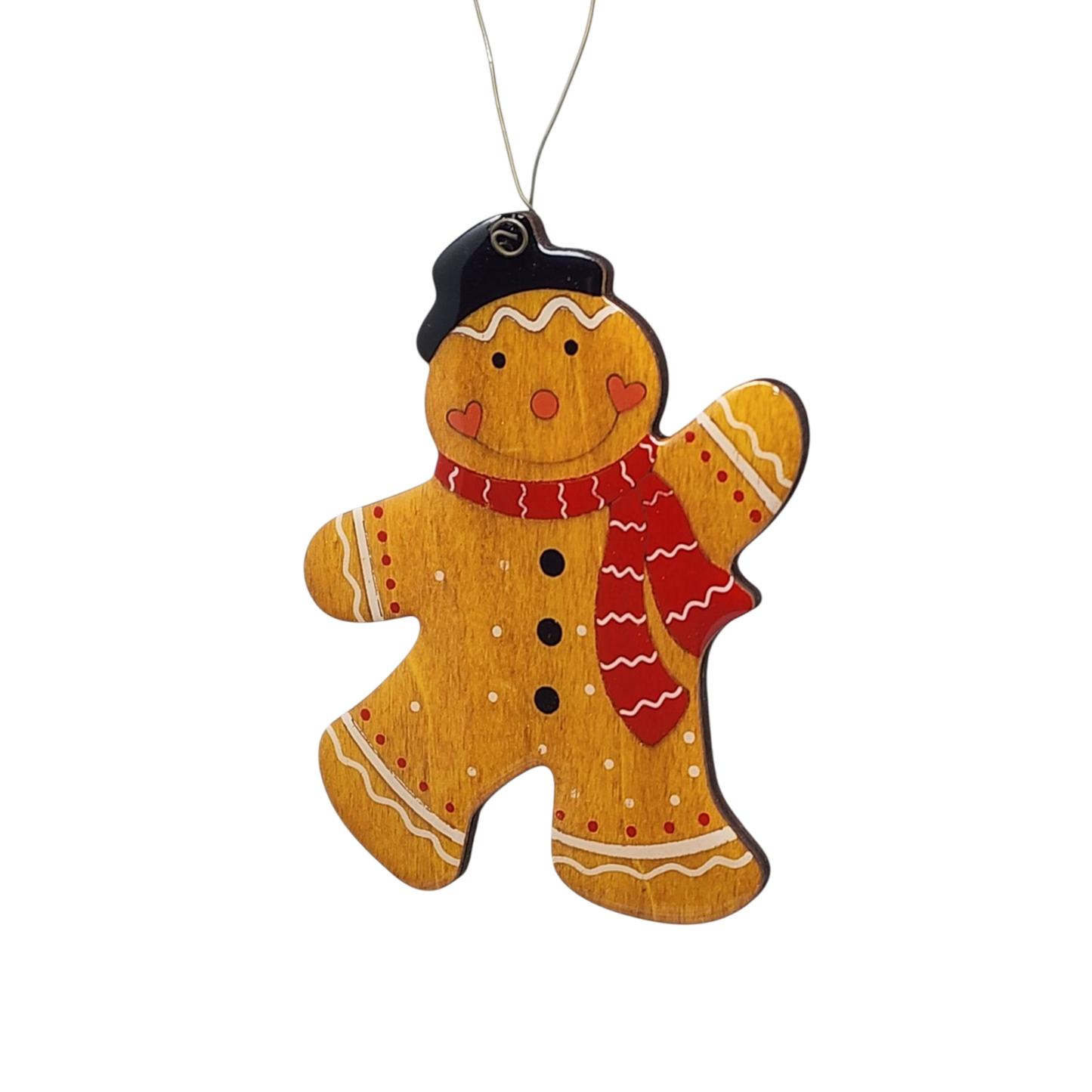 Gingerbread Man Ornament in Tophat