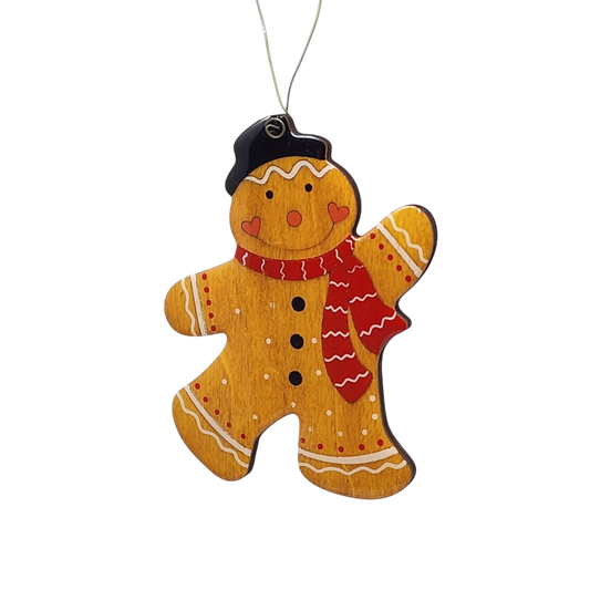 Gingerbread Man Ornament in Tophat