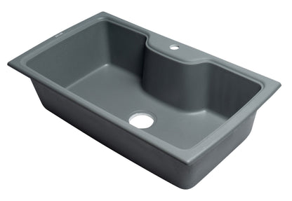 ALFI brand AB3520DI 35" Drop-In Single Bowl Granite Composite Kitchen Sink