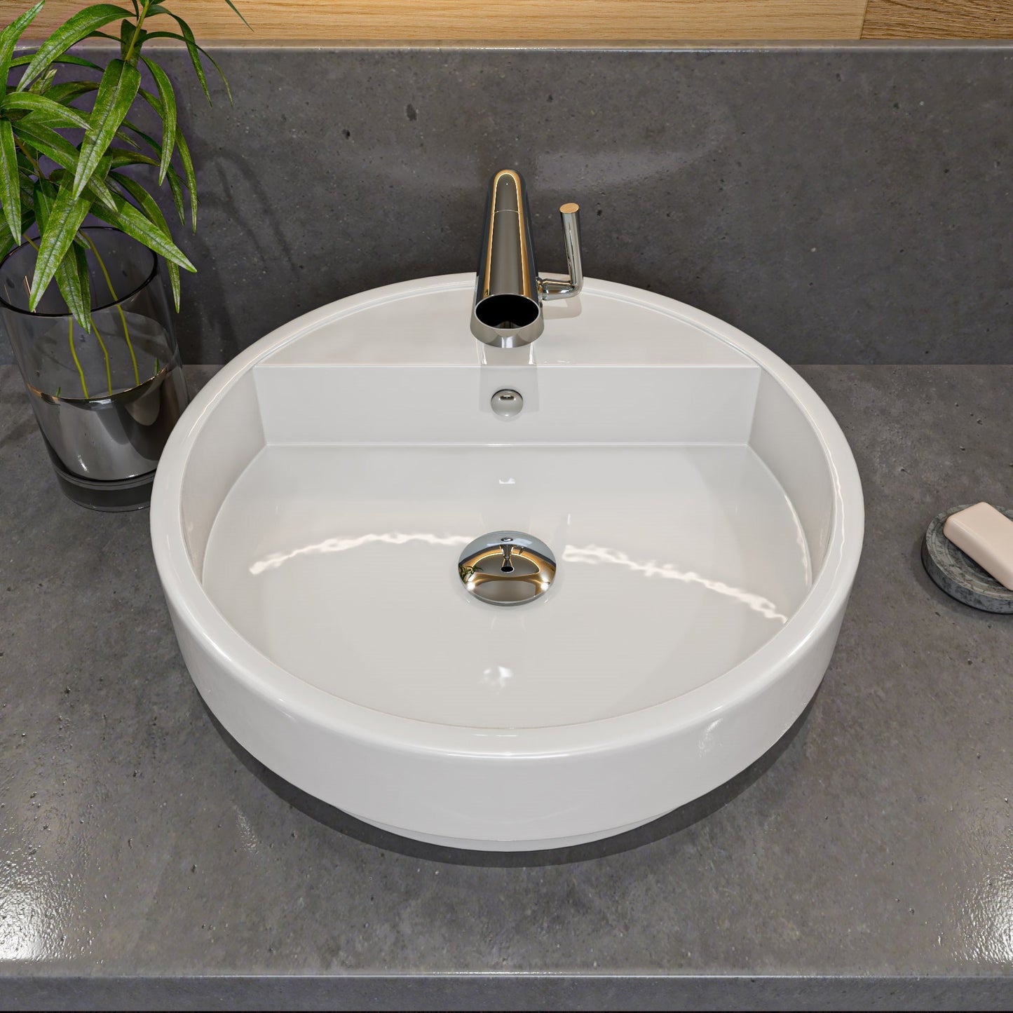 ALFI brand AB1788 Single Hole Cone Waterfall Bathroom Faucet