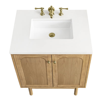 Laurent 30" Single Vanity Cabinet, Light Natural Oak
