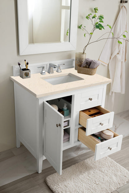 Palisades 36" Single Vanity Cabinet, Bright White