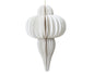 Finial Honeycomb Paper Ornament - 16 Inch -  White