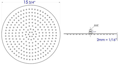 ALFI brand RAIN16R 16" Round Ultra-Thin Rain Shower Head