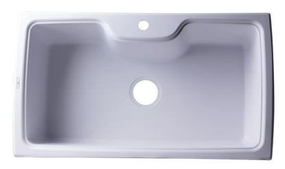 ALFI brand AB3520DI 35" Drop-In Single Bowl Granite Composite Kitchen Sink