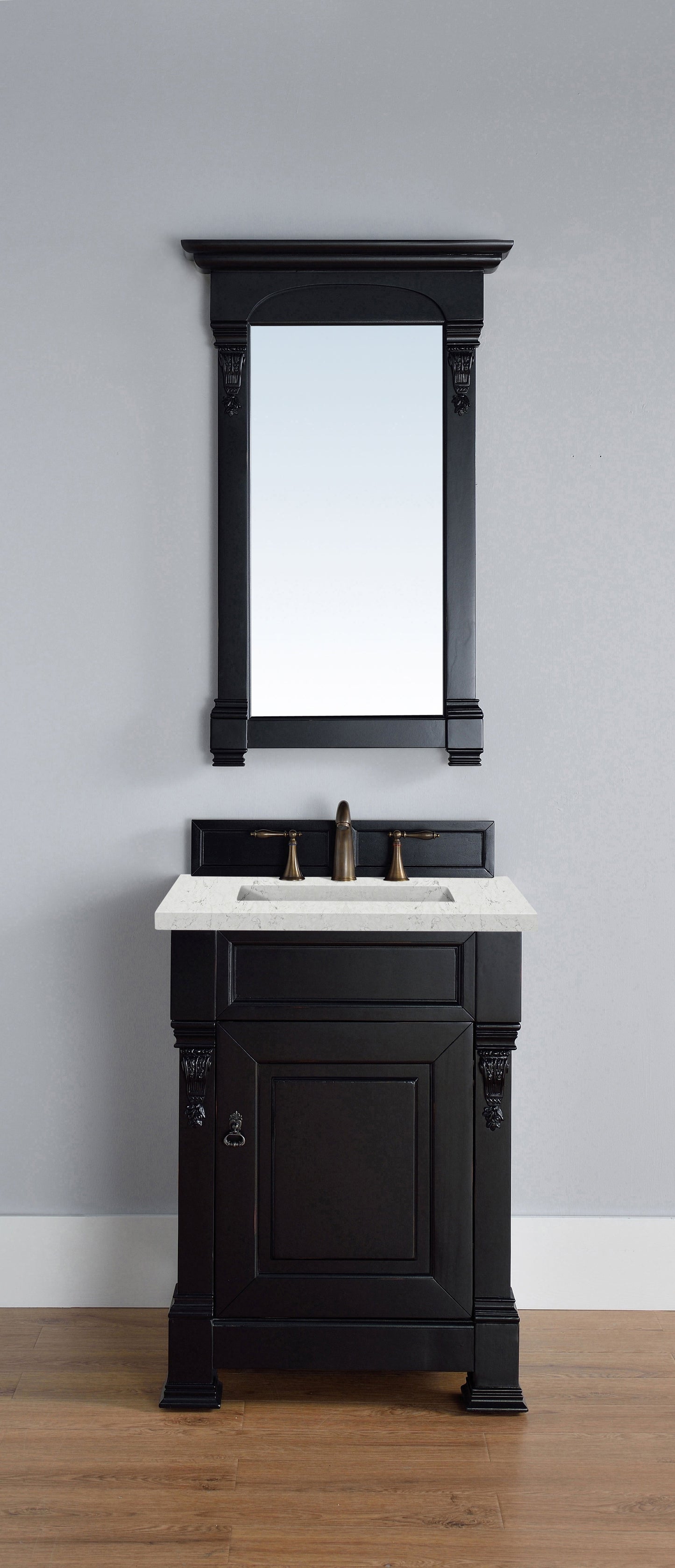 Brookfield 26" Single Vanity Cabinet, Antique Black