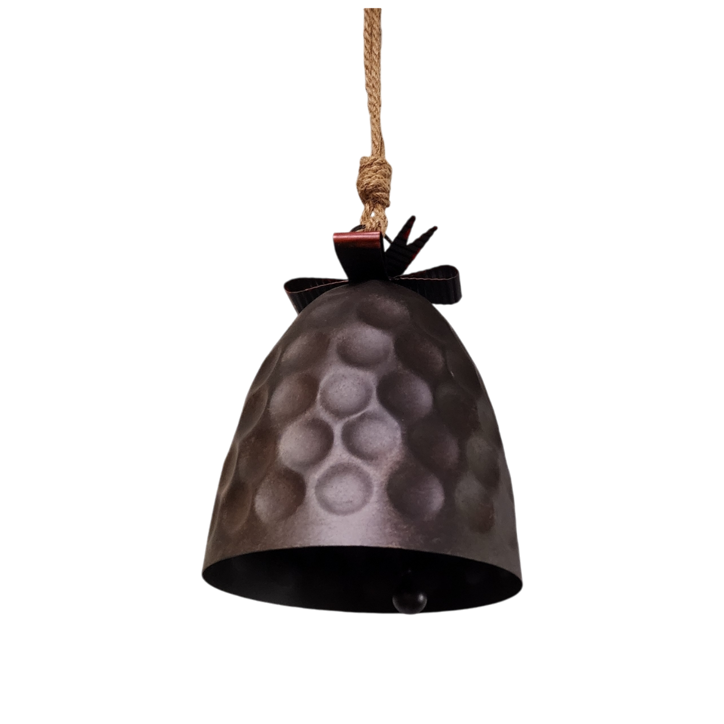 Hammered Metal Bell with Bow -