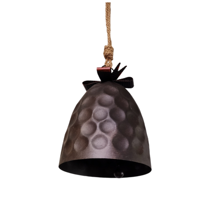 Hammered Metal Bell with Bow -