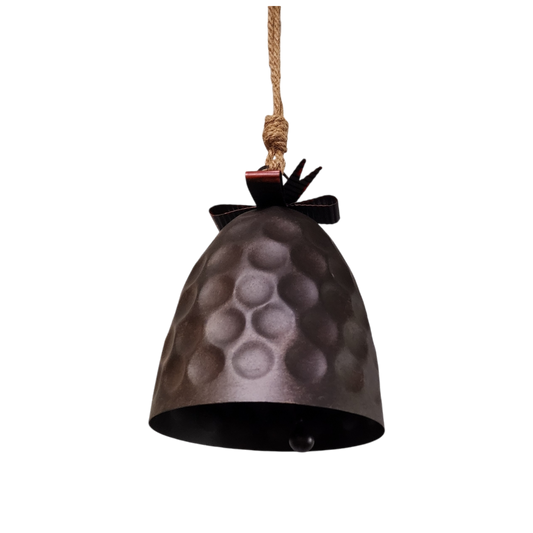 Hammered Metal Bell with Bow -