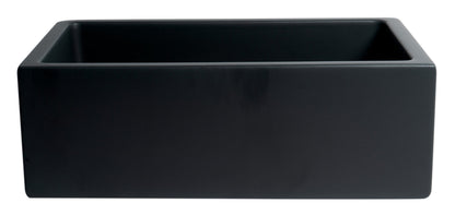 ALFI brand AB3018HS Reversible Smooth / Fluted Single Bowl Fireclay Farm Sink