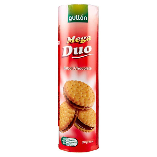 Gullon Mega Dueto Chocolate Cream Sandwich Cookies Packages