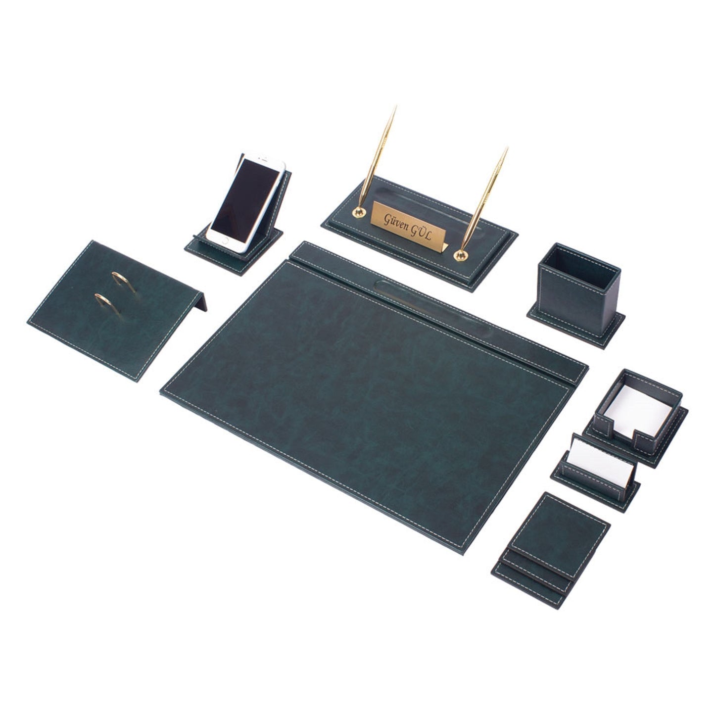 MOOG Luxury Desk Set-12 Accessories -White - 12 PCS