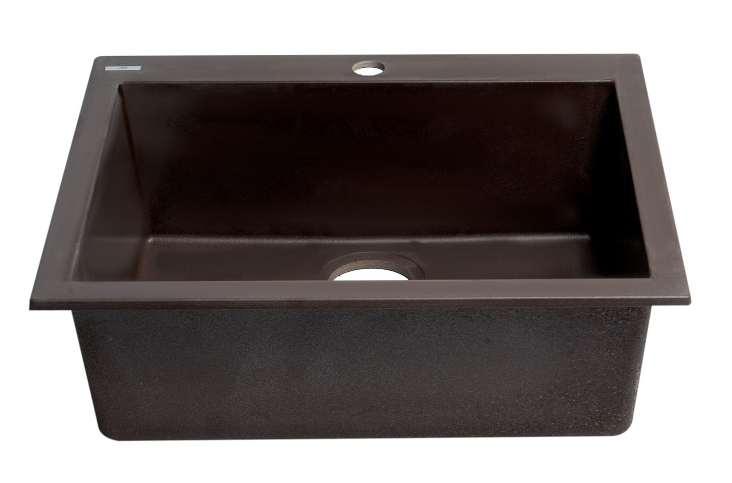 ALFI brand AB2420DI 24" Drop-In Single Bowl Granite Composite Kitchen Sink