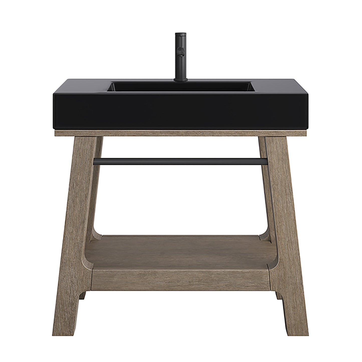 Auburn 36" Single Sink Console, Weathered Timber