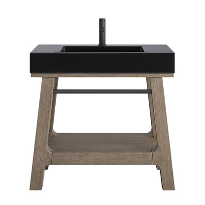 Auburn 36" Single Sink Console, Weathered Timber