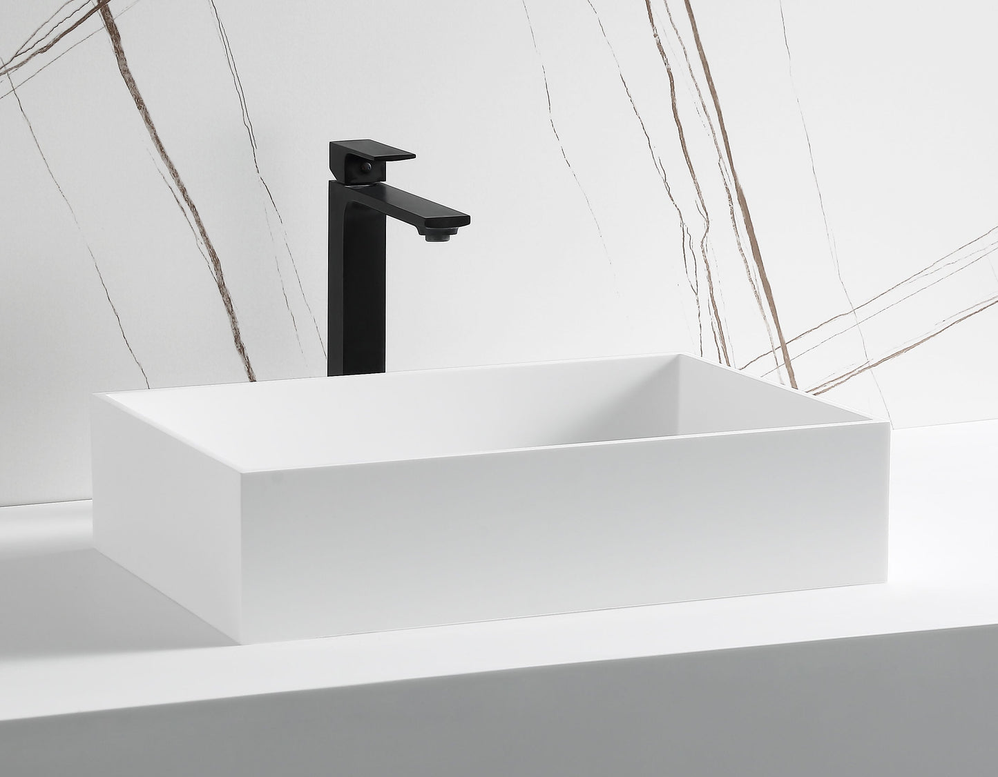 ALFI brand  ABRS2014 20" x 14" White Matte Solid Surface Resin Sink