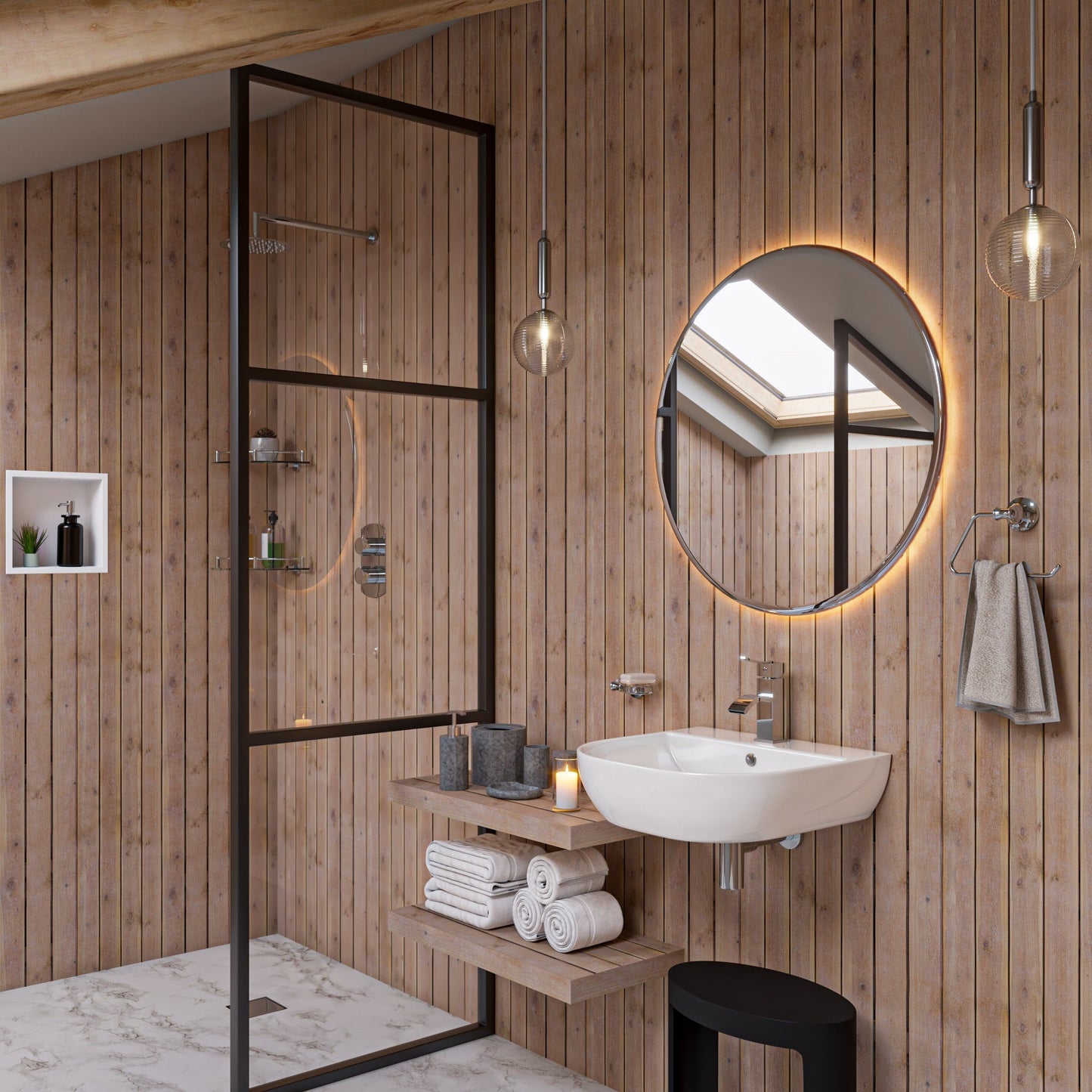 ALFI brand ABSA16R 16" Round Wall Shower Arm