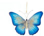 Capiz Butterfly Ornament - Blue
