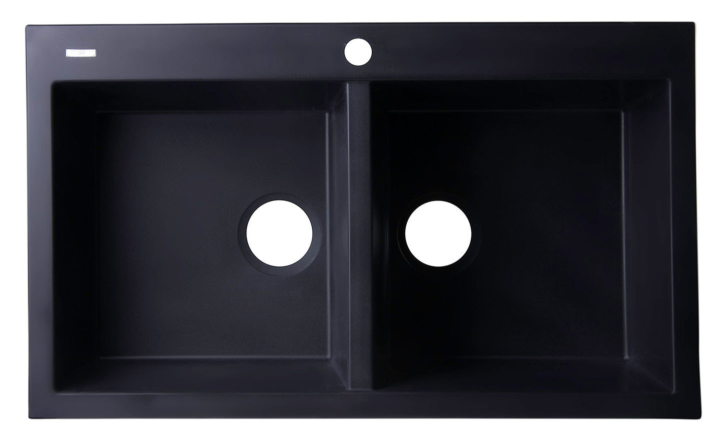 ALFI brand AB3420DI 34" Drop-In Double Bowl Granite Composite Kitchen Sink